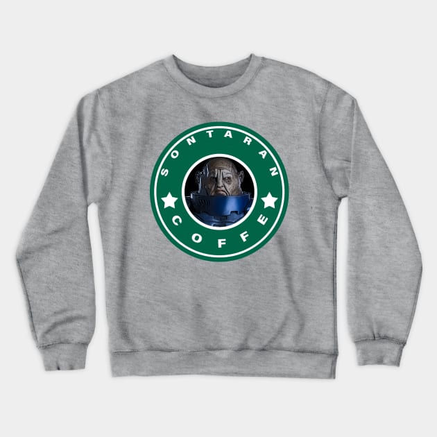 Sontaran Coffee Crewneck Sweatshirt by Gallifrey1995